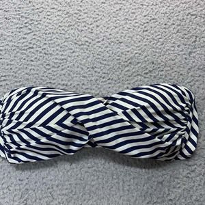 Lauren Ralph Lauren Swim Bandeau Womens Size 10 Beach Swimwear sailor Pattern